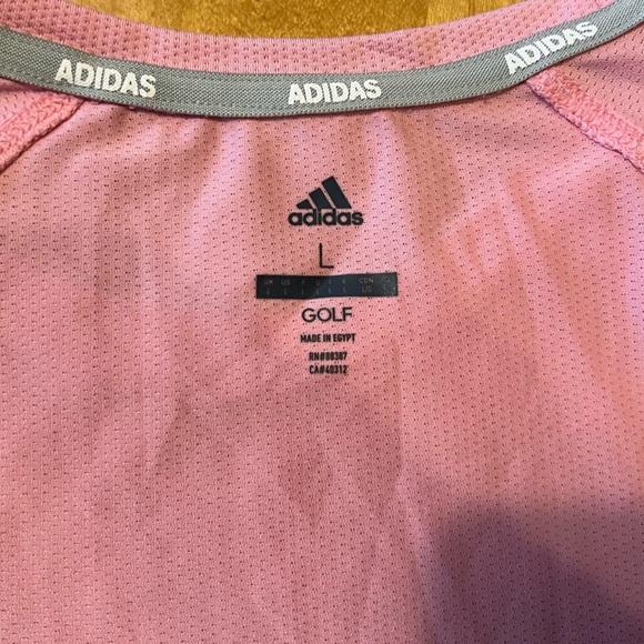 Ladies Adidas Golf Shirt Pink Size Large - Picture 3 of 4